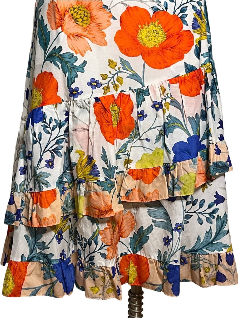 Kobi Halperin Cassie Ada Silk Cotton Floral 2 Piece Skirt Set Boho M L NWOT - Picture 8 of 16